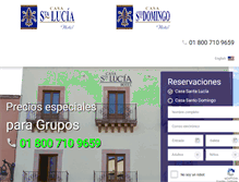 Tablet Screenshot of hotelcasasantalucia.com